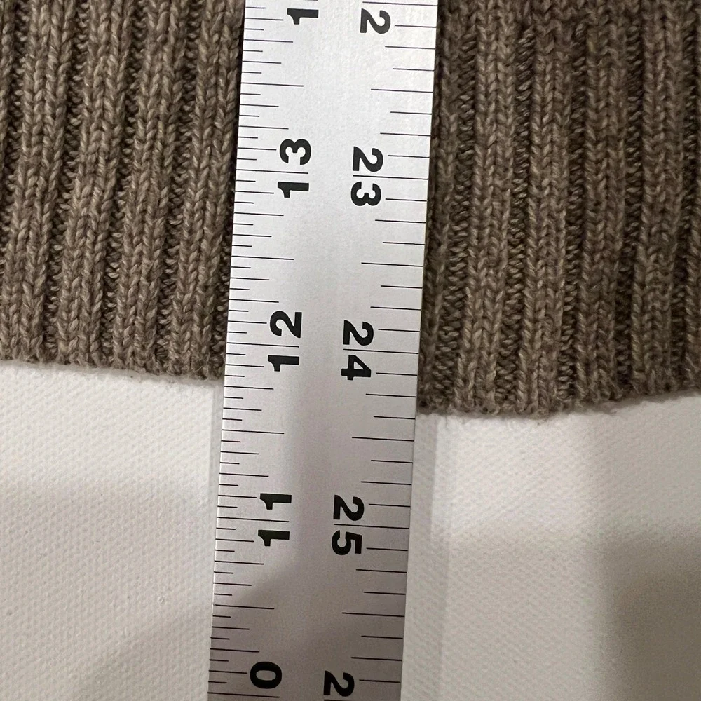 Columbia Mens Brown 1/4 Zip Cotton Sweater Ribbed Mock Neck Outdoor Heritage